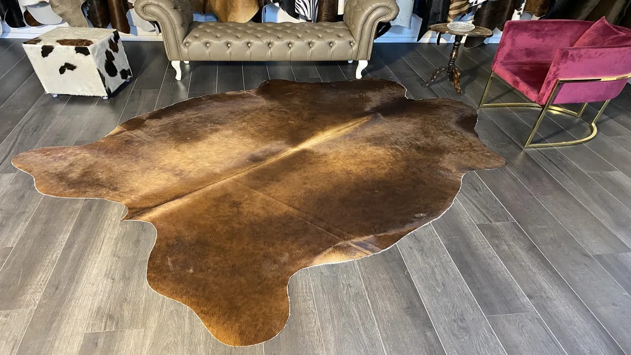 Fiesta Leather Art Hakiki Deri Dana Postu Kahve 190 x 255 - 1