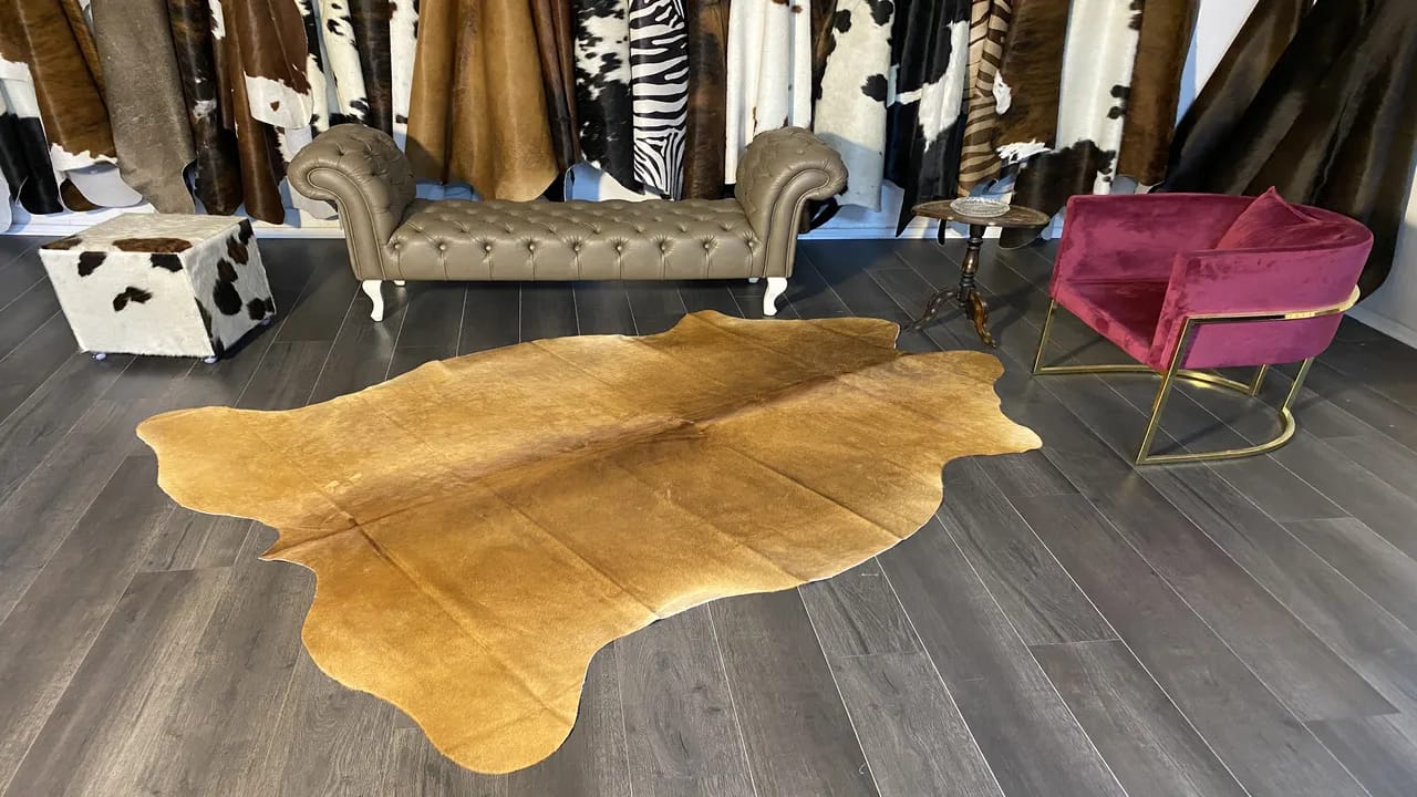 Fiesta Leather Art Hakiki Deri Dana Postu Kahve 180 x 230 - 1